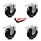 Service Caster 5 Inch Hard Rubber Wheel Swivel Bolt Hole Caster Set with Total Lock Brake SCC SCC-BHTTL20S514-HRS-4 - alternate 5